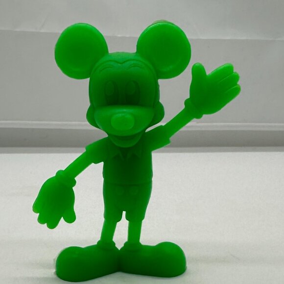 Vintage Louis MARX Green Mickey Mouse  Figure Plastic 70's Retro Disney - Picture 1 of 2